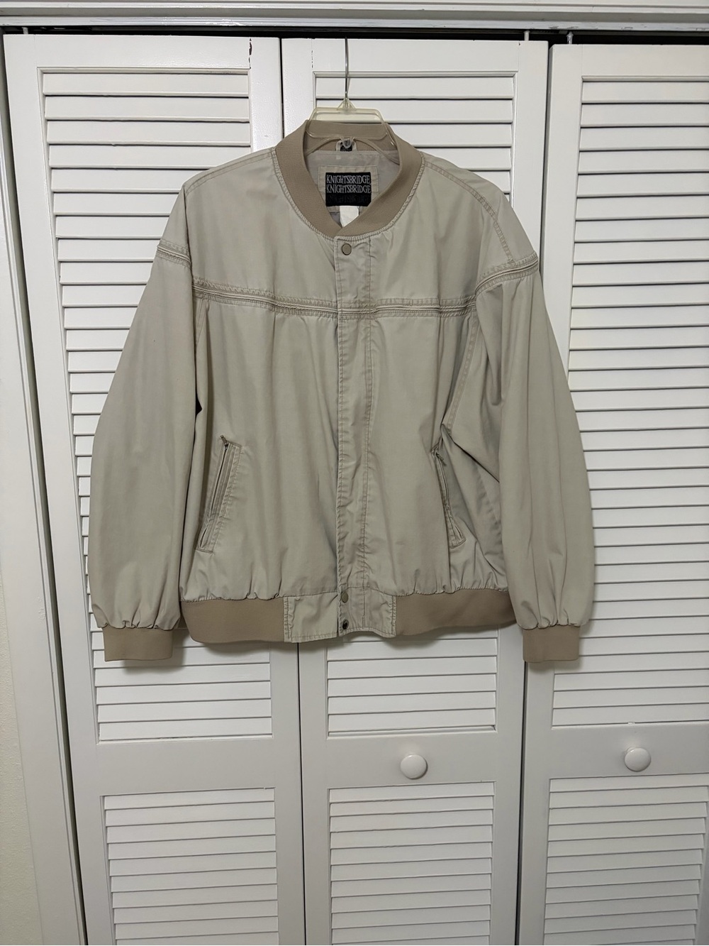 Vintage Knightsbridge Beige lightweight windbreaker Mens XXL